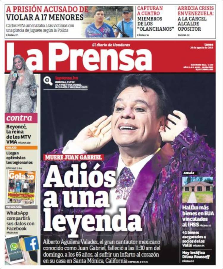 Así reaccionó el mundo tras la muerte de Juan Gabriel, un 28 de agosto de 2016.