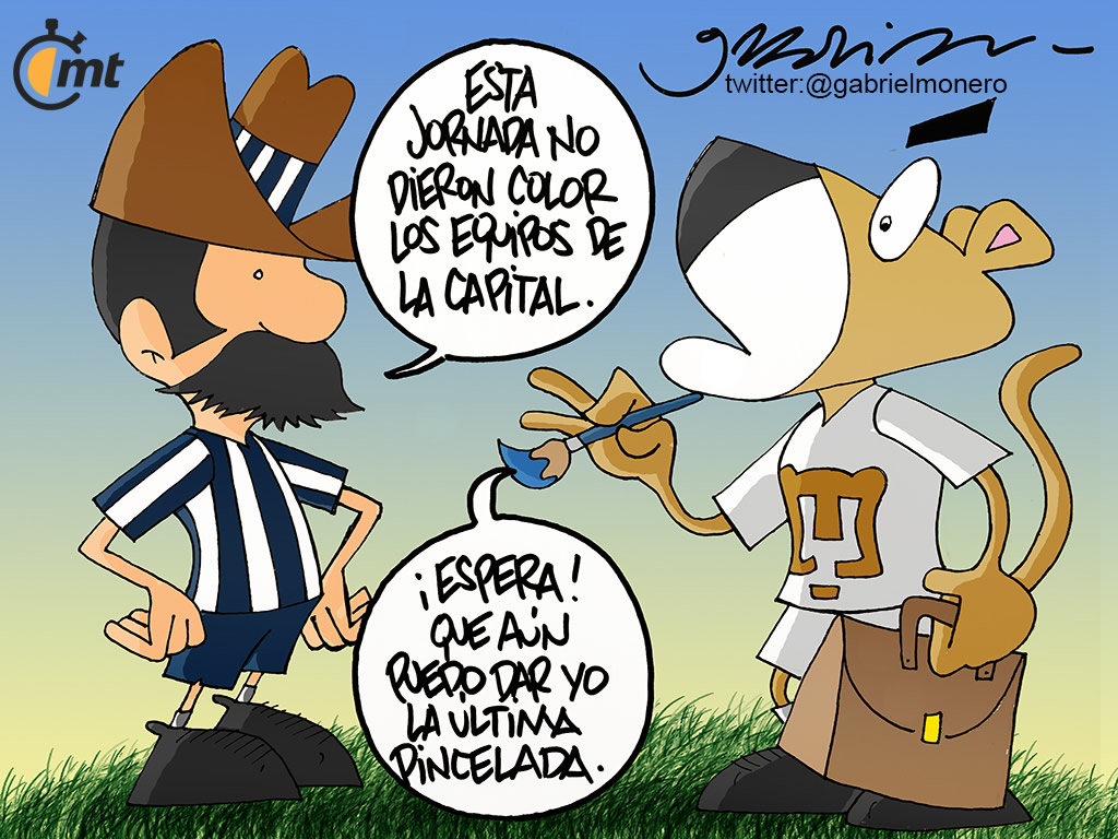 "A dar color", cartón de Gabriel en Mediotiempo.