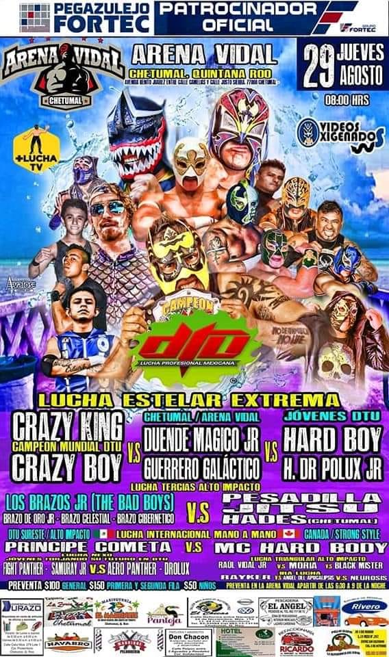 Carteleras de lucha libre del 29 de agosto al 4 de septiembre