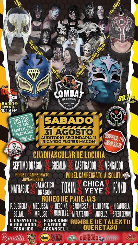 Carteleras de lucha libre del 29 de agosto al 4 de septiembre