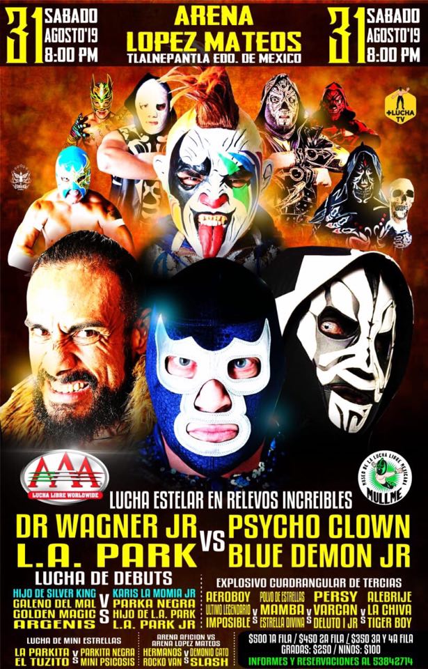 Carteleras de lucha libre del 29 de agosto al 4 de septiembre