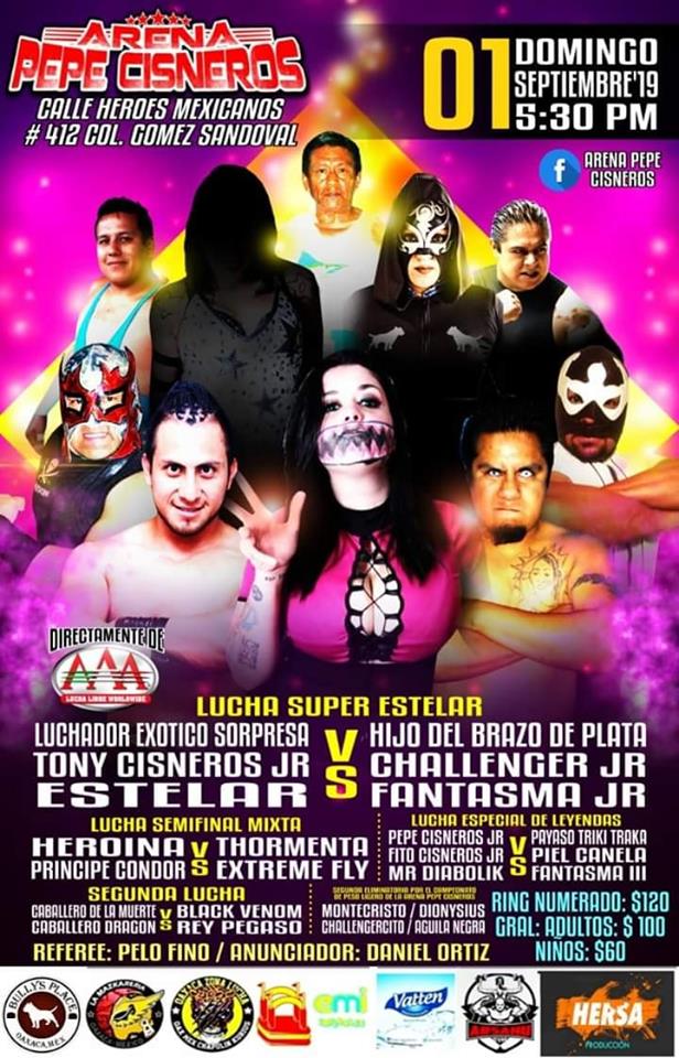 Carteleras de lucha libre del 29 de agosto al 4 de septiembre
