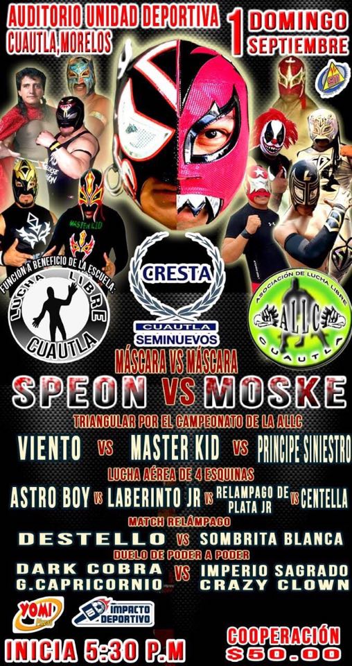 Carteleras de lucha libre del 29 de agosto al 4 de septiembre