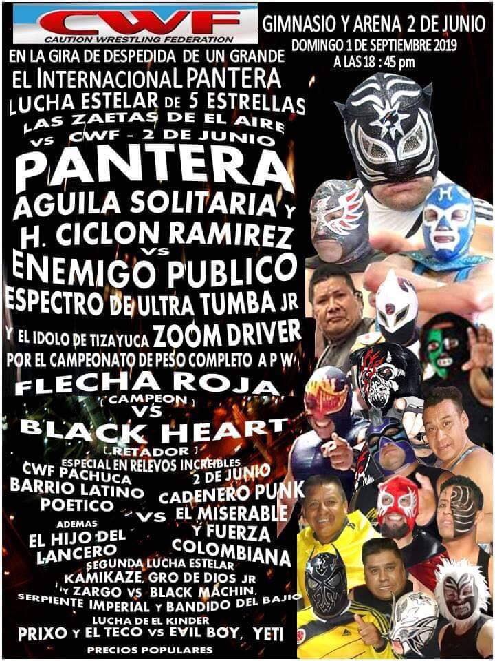 Carteleras de lucha libre del 29 de agosto al 4 de septiembre