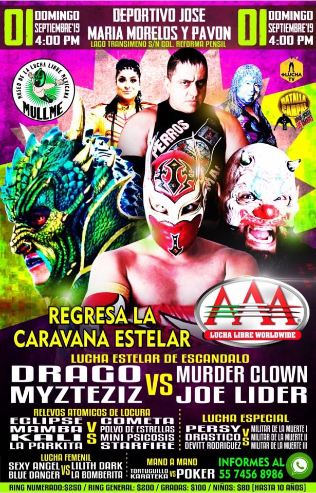 Carteleras de lucha libre del 29 de agosto al 4 de septiembre