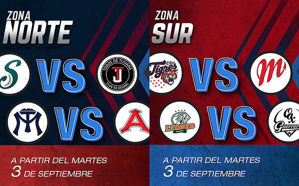 Así quedó el calendario de juegos de playoffs de la LMB 2019