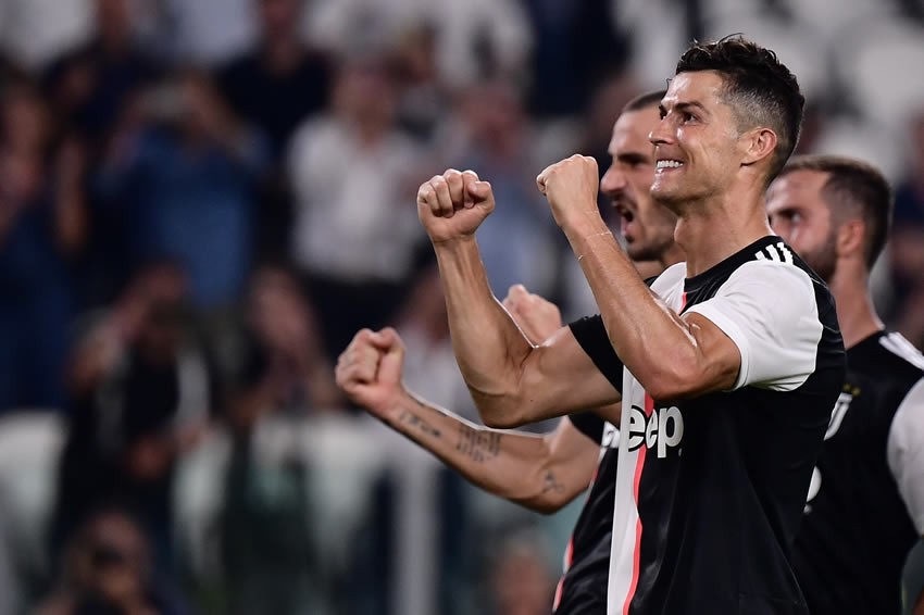 Cristiano Ronaldo celebra el triunfo de la Juventus. Foto: AFP