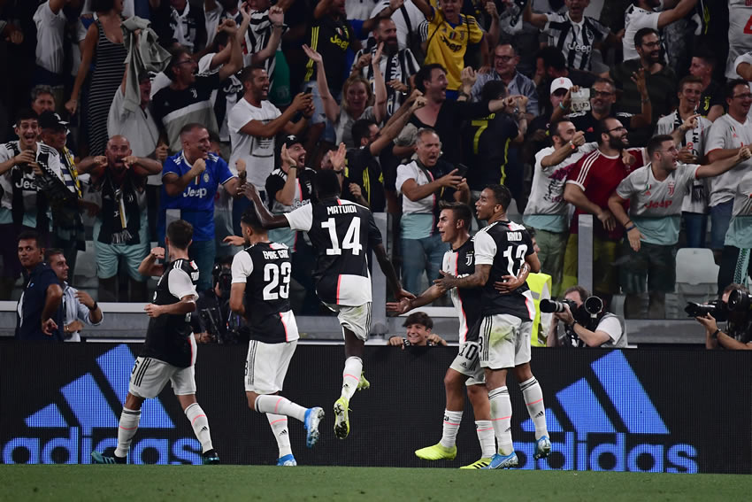 La Juventus festejando el triunfo. Foto:AFP