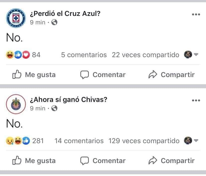 América dejó el invicto, Cruz Azul y Chivas aburrieron. Eso y más en los memes de la J8.