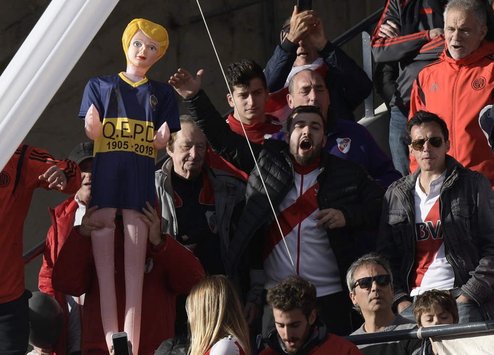 Los de River recordaron la Final de Libertadores de diciembre (FOTO: AFP)