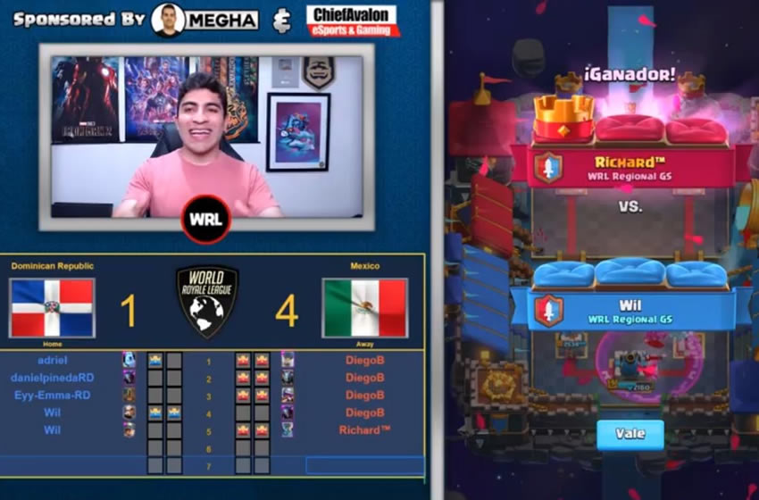 Así se impuso México a Dominicana en el Mundial de Clash Royale. Foto: @SeleccionCRmx