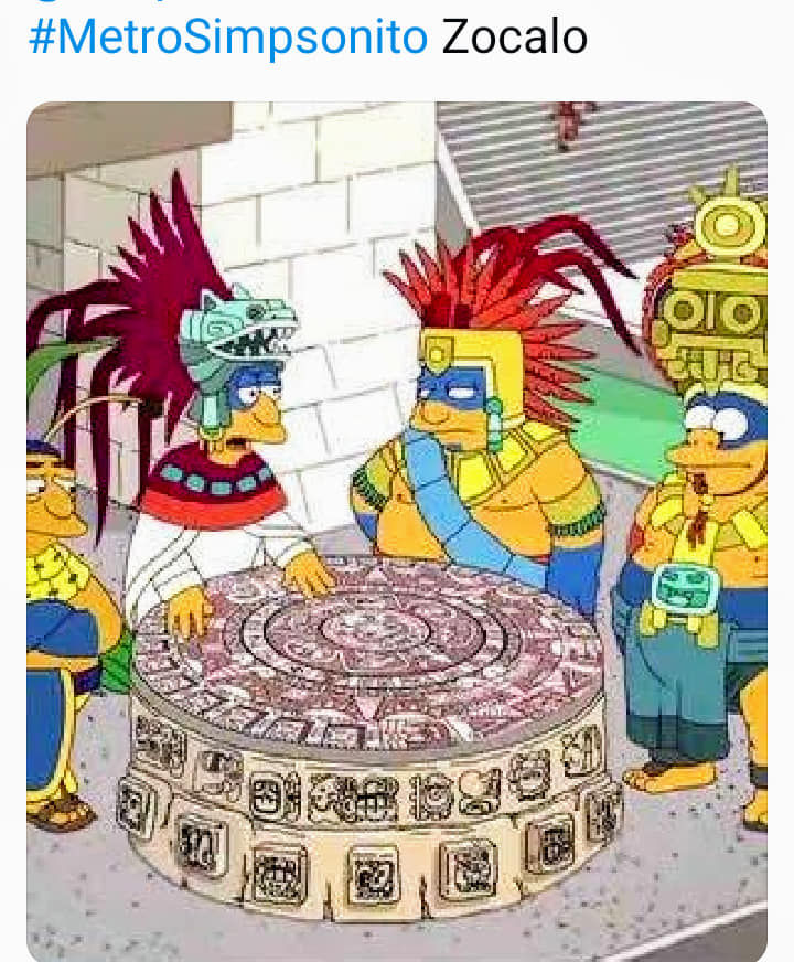 Las estaciones del Metro al estilo de los Simpsons.