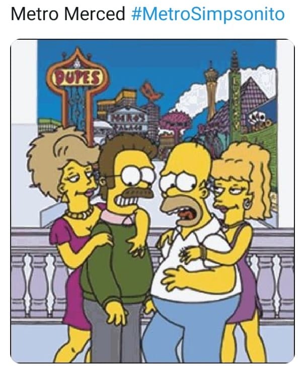 Las estaciones del Metro al estilo de los Simpsons.