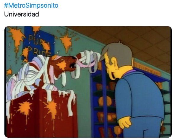 Las estaciones del Metro al estilo de los Simpsons.