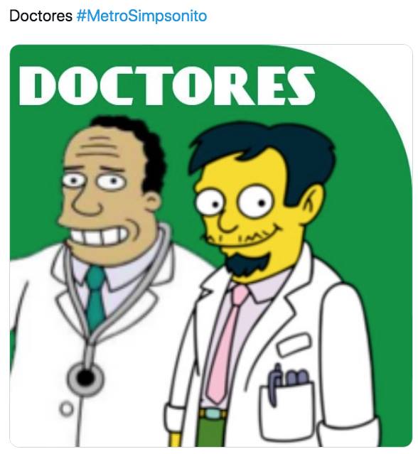 Las estaciones del Metro al estilo de los Simpsons.