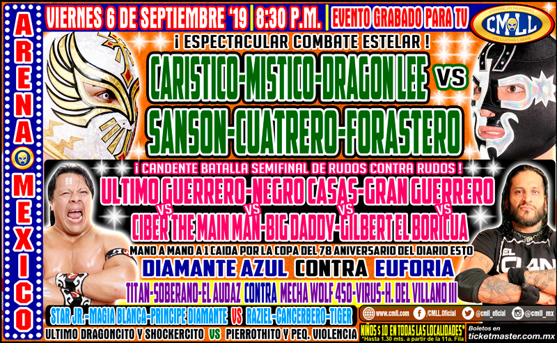 Los eventos de lucha libre del 5 al 11 de septiembre.