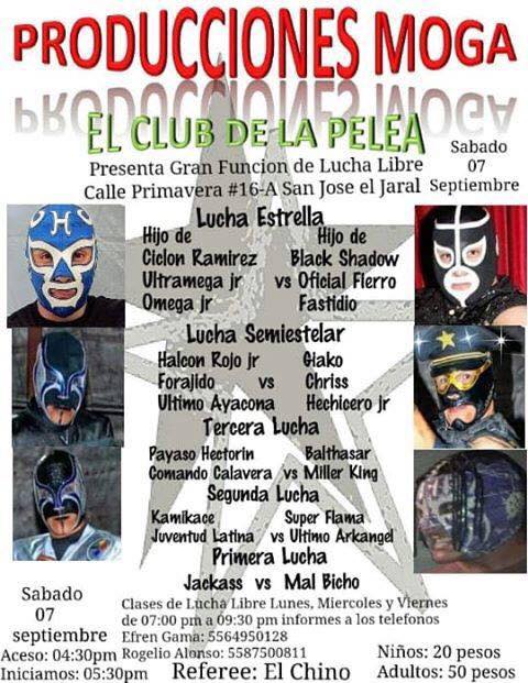 Los eventos de lucha libre del 5 al 11 de septiembre.