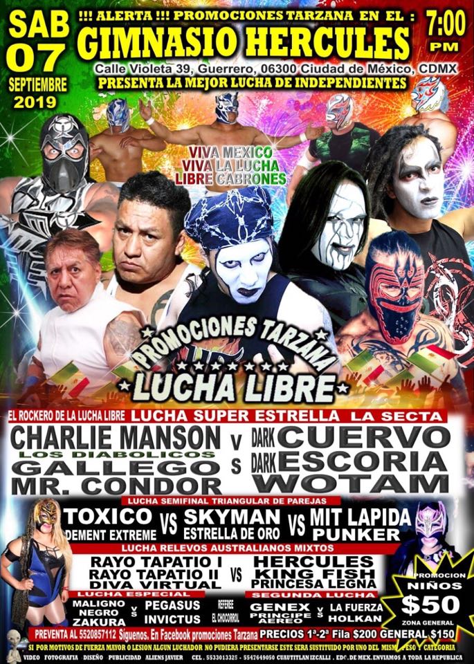 Los eventos de lucha libre del 5 al 11 de septiembre.
