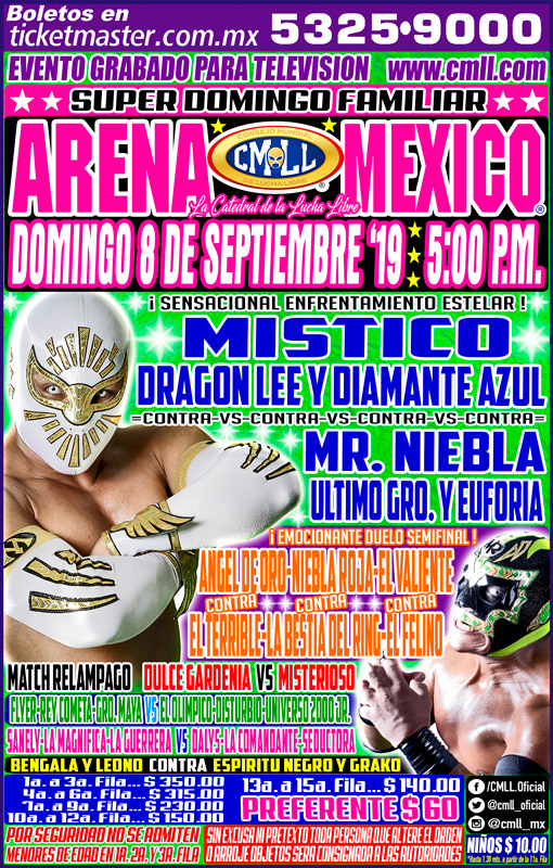 Los eventos de lucha libre del 5 al 11 de septiembre.
