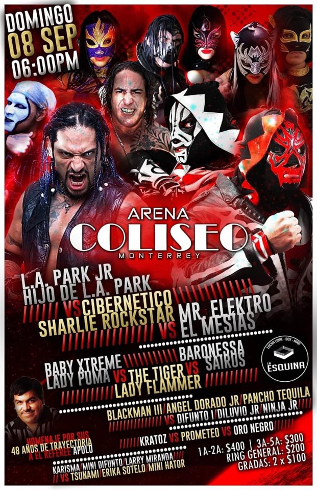 Los eventos de lucha libre del 5 al 11 de septiembre.