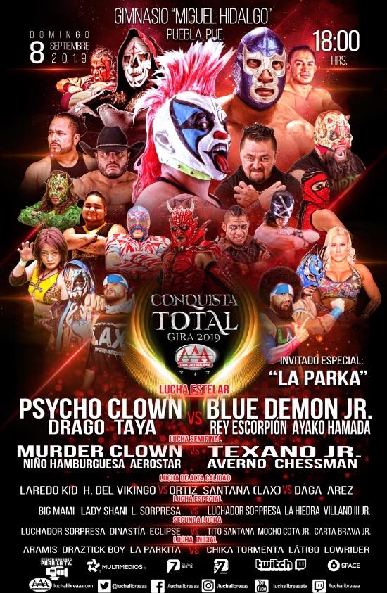 Los eventos de lucha libre del 5 al 11 de septiembre.