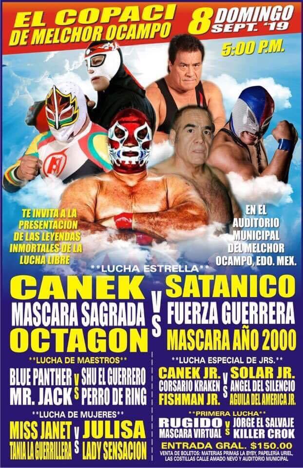 Los eventos de lucha libre del 5 al 11 de septiembre.
