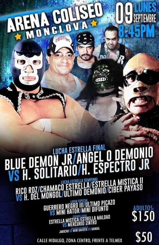 Los eventos de lucha libre del 5 al 11 de septiembre.