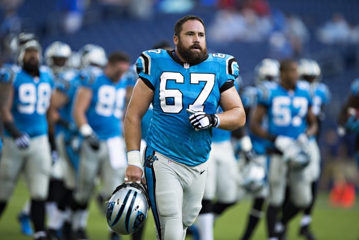 Ryan Kalil jugó 12 temporadas en Carolina y en 5 de ellas estuvo en el Pro Bowl.