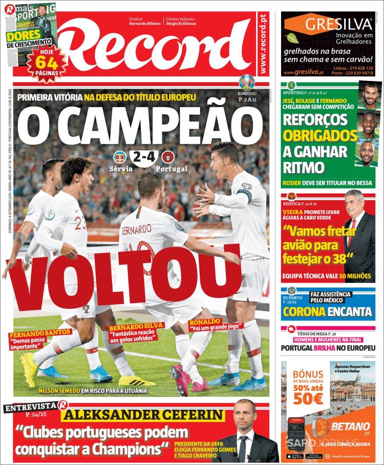 Las portadas de los principales diarios deportivos del mundo.