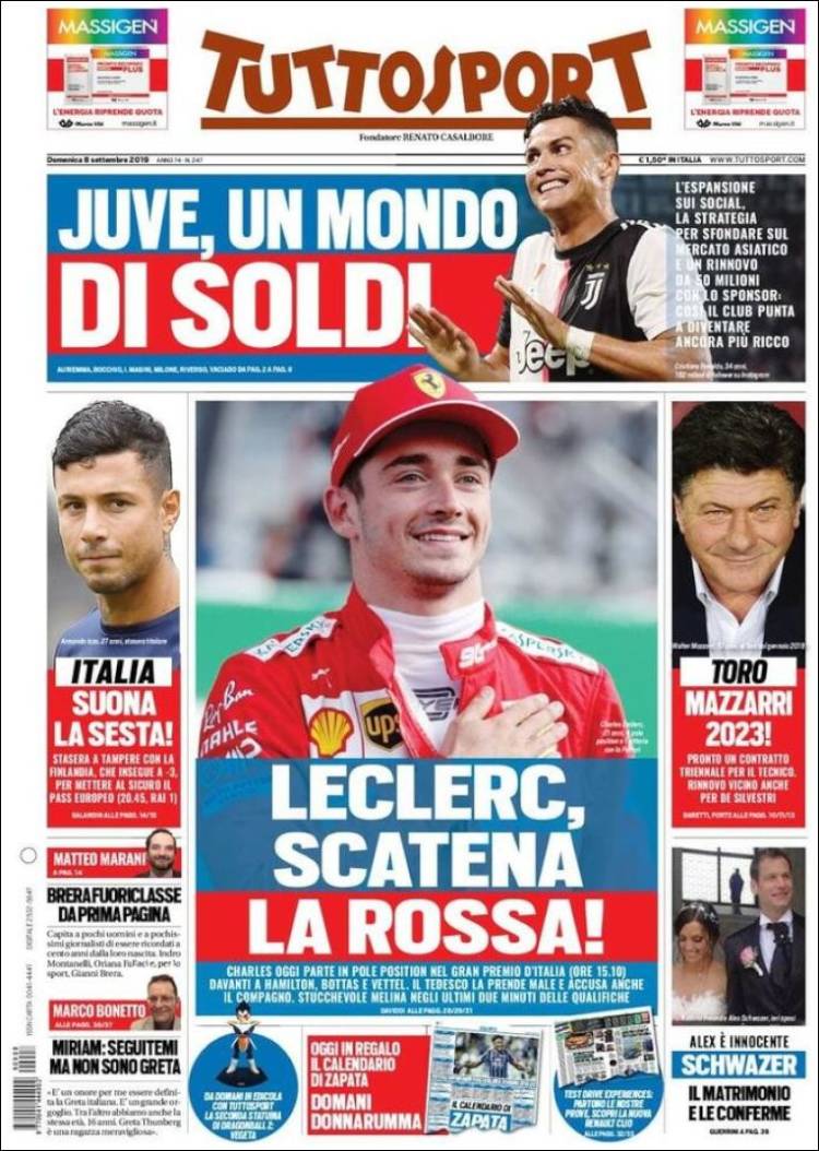 Las portadas de los principales diarios deportivos del mundo.