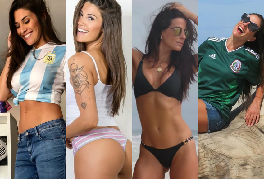 Ivana Nadal y Paulina Mercado muestran su pasión para el Argentina vs. México. Fotos : @ivinadal y @paulinamercado007