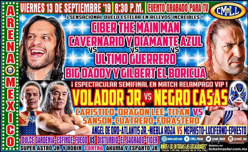 Los eventos de lucha libre del 12 al 18 de septiembre.