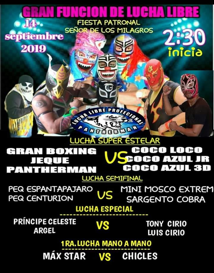 Los eventos de lucha libre del 12 al 18 de septiembre.