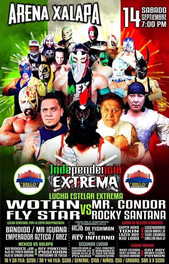 Los eventos de lucha libre del 12 al 18 de septiembre.
