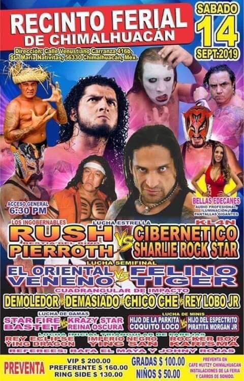 Los eventos de lucha libre del 12 al 18 de septiembre.