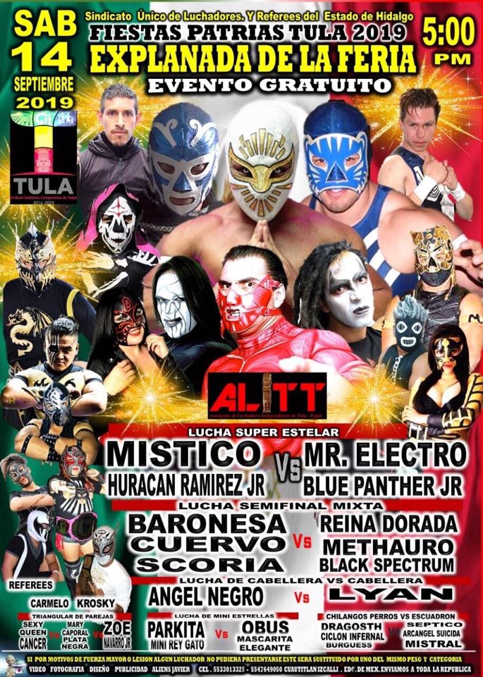 Los eventos de lucha libre del 12 al 18 de septiembre.