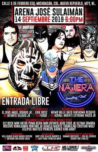 Los eventos de lucha libre del 12 al 18 de septiembre.