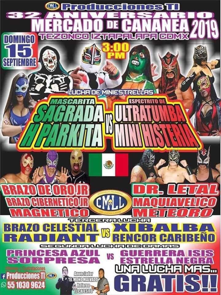 Los eventos de lucha libre del 12 al 18 de septiembre.