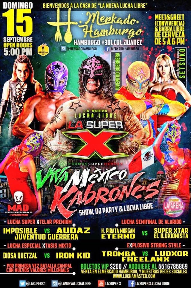 Los eventos de lucha libre del 12 al 18 de septiembre.