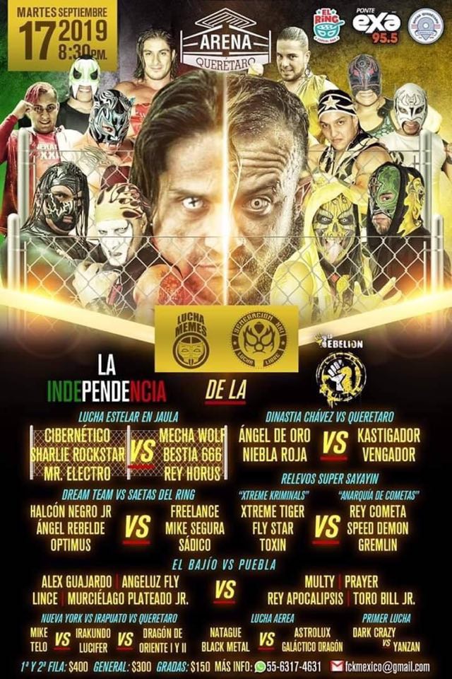 Los eventos de lucha libre del 12 al 18 de septiembre.