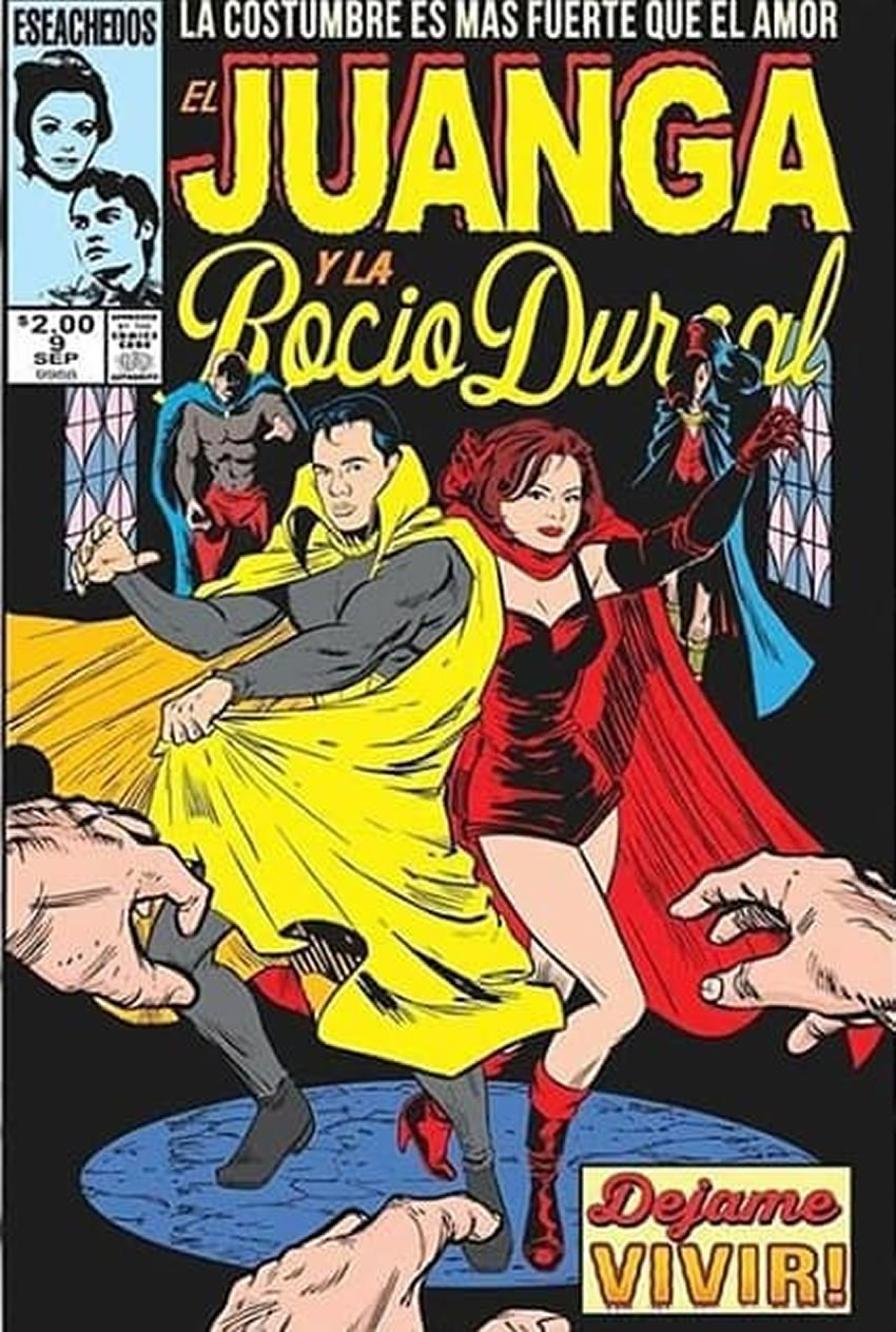 Juan Gabriel y Rocío Dúrcal, la pareja de superhéroes. Foto: @eseachedos