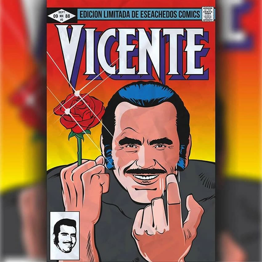 Vicente Fernández también es incluido como superhéroe. Foto: @eseachedos