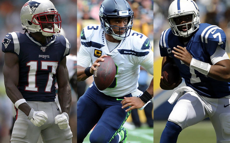 La Semana 2 de la NFL tuvo entre sus figuras a Antonio Brown, Russell Wilson y Jacoby Brissett. (AP)