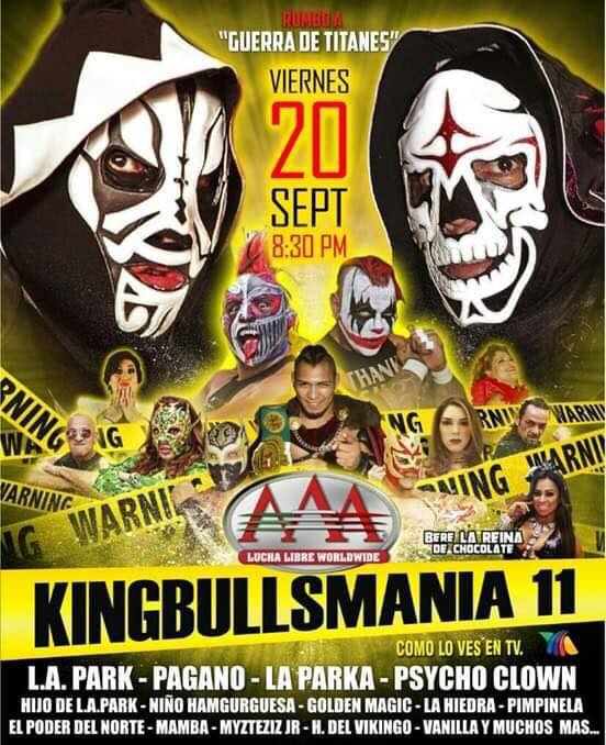 Los eventos de lucha libre que se realizarán del 19 al 25 de septiembre.