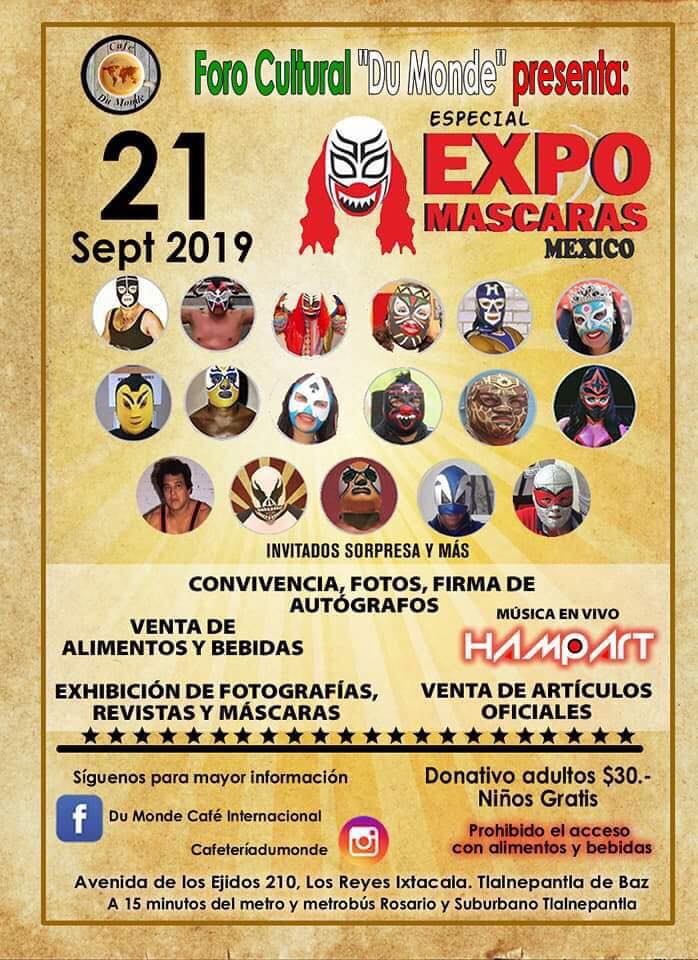 Los eventos de lucha libre que se realizarán del 19 al 25 de septiembre.