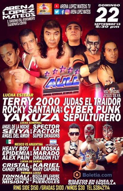 Los eventos de lucha libre que se realizarán del 19 al 25 de septiembre.