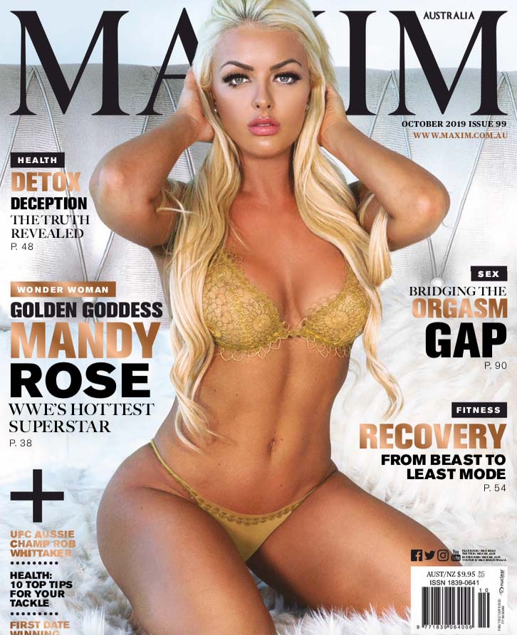 Mandy Rose realizó una sexy sesión en lencería. (Foto: Maxim)