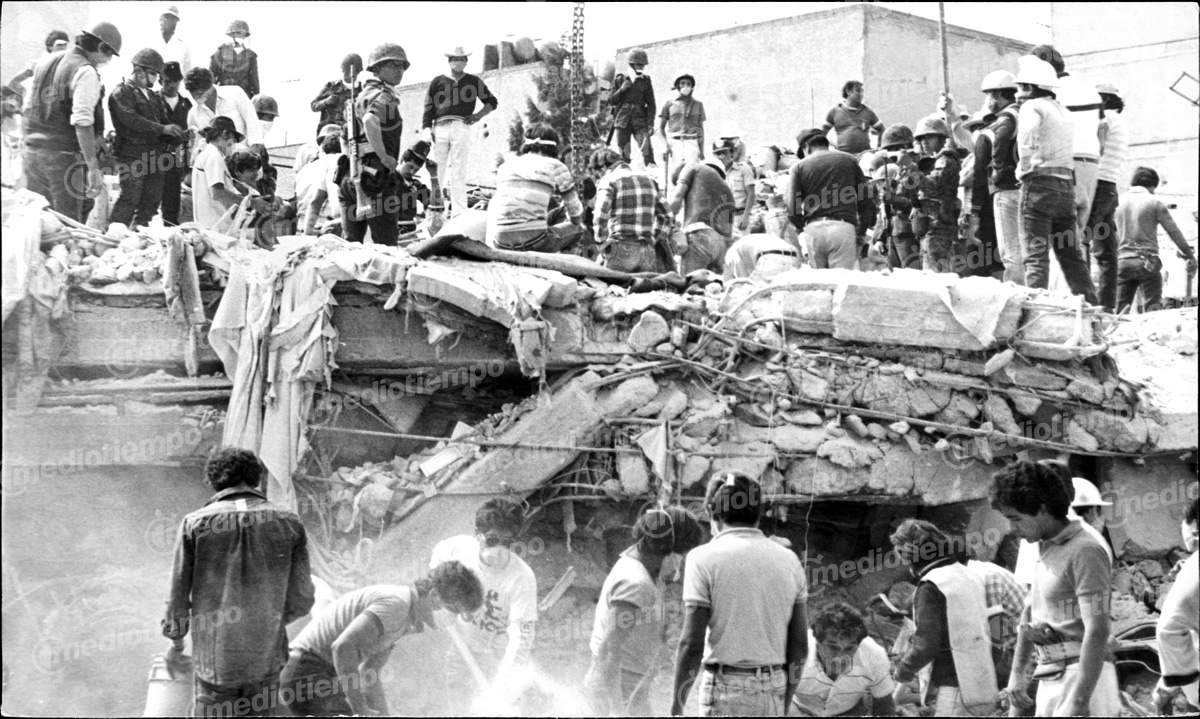 El 19 de septiembre de 1985 en punto de las 07:17 horas, un terremoto de 8.1 de magnitud azotó a la CDMX. (FOTOTECA MILENIO)