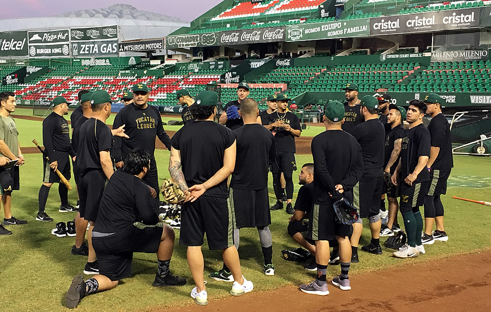Leones de Yucatán sigue entrenando en el Estadio Kukulcán