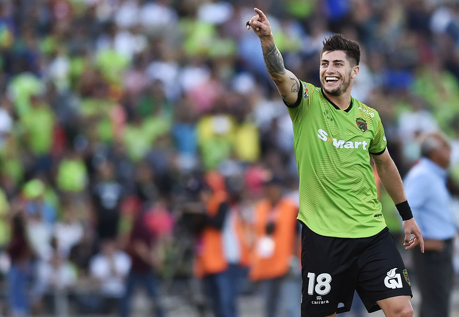 Sagal celebra el segundo gol de Juárez. (Foto: Imago7)